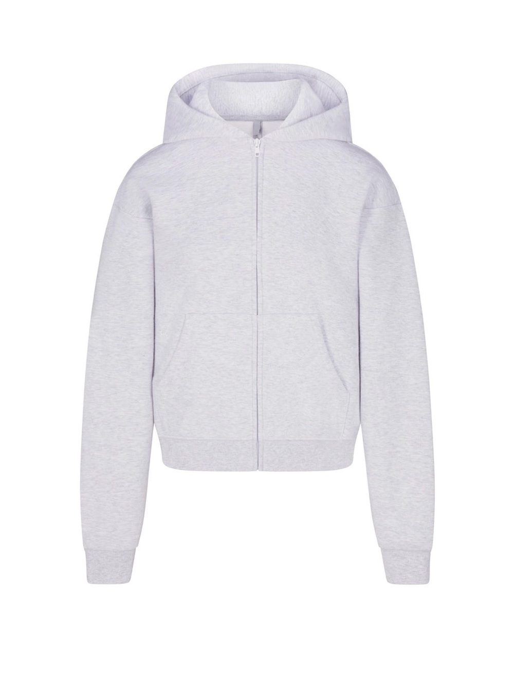 SKIMS Light Heather Gray Zip Hoodie